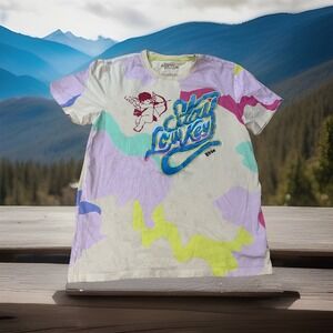 BKYS Men's‎ Large Stay Lowkey Patch Embroidered Tee Shirt  Multicolor Gym Shirt